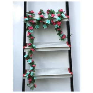 Generic Artificial Rose Vine Flowers Plants Artificial Flower Creeper Hanging Rose For Home Decoration (Color: Multi, Material: Silk Polyester)