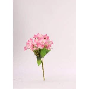 Generic Artificial Flowers Bunch Bouquet Of Pink Blossoms For Home Decoration (Color: Pink, Material: Silk Polyester)