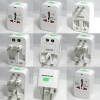 Universal Travel Adapter with 125V 6A, 250V Surge_Spike Protected Electrical Plug White (White)