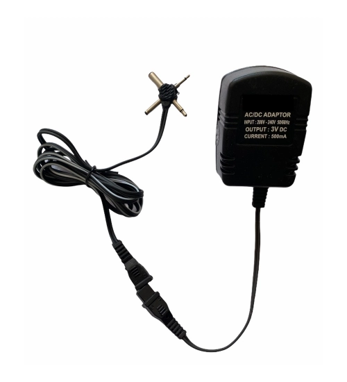 3V 500mA Power Adapter, Power Supply AC Input 200 240 V and Output 3V 500mA for Set Top Box_DTH Box, CCTV System, Router, Other Electronics And IT Gadgets with 4 Pin (Black)