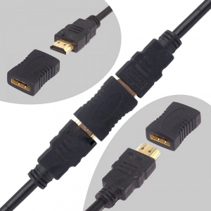 Generic HDMI Adapter Female to Female Extender Jointer Black (Black)