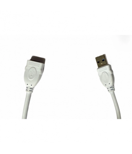 USB Male to Female Extension Cable 1.5 Yards Supports LCD, LED, TV USB Ports Connects Printer, PC, External Hard Drive (White)