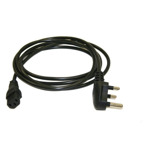 Supreme Quality 1.2 Meter 3Pin Power Cord for Computer Monitor Desktop, Printer, UPS, SMPS, Scanner (Black)