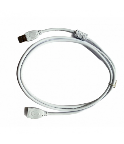 USB Male to Female Extension Cable 1.5 Yards Supports LCD, LED, TV USB Ports Connects Printer, PC, External Hard Drive (White)