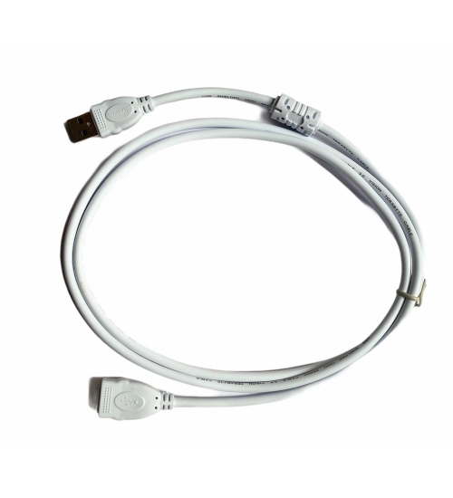 USB Male to Female Extension Cable 1.5 Yards Supports LCD, LED, TV USB Ports Connects Printer, PC, External Hard Drive (White)
