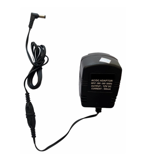 12V 500mA Power Adapter, Power Supply AC Input 200 240 V and Output 12V 500mA for Set Top Box_DTH Box, CCTV System, Router, Other Electronics And IT Gadgets with DC Pin (Black)