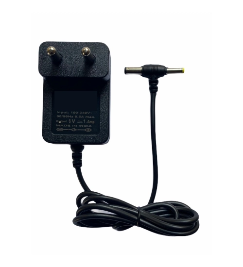 6V 1A Power Adapter, Power Supply AC Input 100 240 V and Output 6V 1A for Set Top Box_DTH Box, CCTV System, Router, Other Electronics And IT Gadgets with DC And Sony Pin (Black)