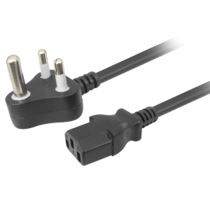 Generic Supreme Quality 1.2 Meter 3Pin Power Cord for Computer Monitor Desktop, Printer, UPS, SMPS, Scanner (Black)