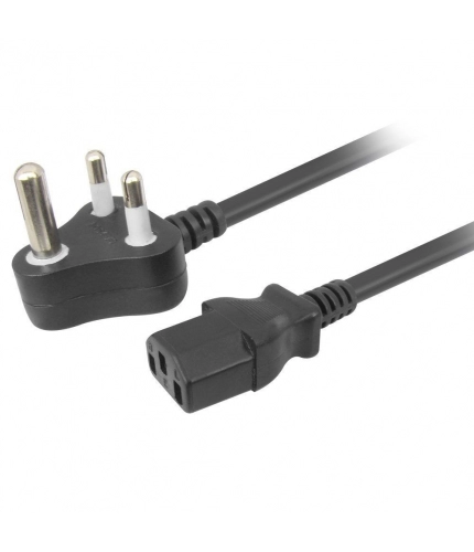 Supreme Quality 1.2 Meter 3Pin Power Cord for Computer Monitor Desktop, Printer, UPS, SMPS, Scanner (Black)