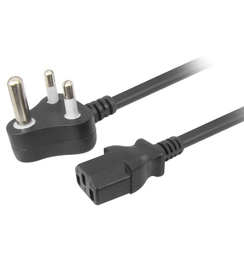 Supreme Quality 1.2 Meter 3Pin Power Cord for Computer Monitor Desktop, Printer, UPS, SMPS, Scanner (Black) Supreme Quality 1.2 Meter 3Pin Power Cord for Computer Monitor Desktop, Printer, UPS, SMPS, Scanner (Black)