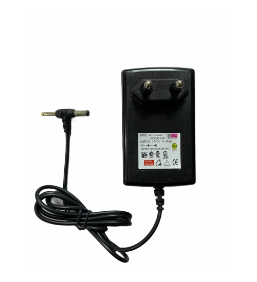7.5V 1A Power Adapter, Power Supply AC Input 200 240 V And Output 7.5V 1A for Set Top Box_DTH Box, CCTV System, Router, Other Electronics And IT Gadgets with DC And Sony Pin (Black)