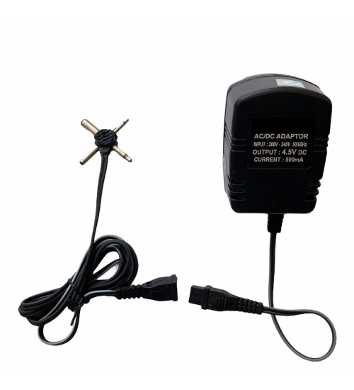 4.5V 500mA Power Adapter, Power Supply AC Input 200 240 V and Output 4.5V 500mA for Set Top Box_DTH Box, CCTV System, Router, Other Electronics And IT Gadgets with 4 Pin (Black)