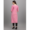 Dropship Women's Cotton Straight Kurti (Pink)