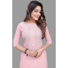 Dropship Women's Cotton Straight Kurti (Pink)