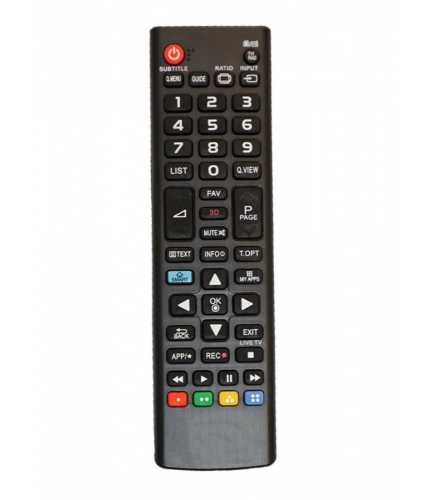 Remote No. URC 122 With Basic Smart And 3D Functions (No Voice Command), Compatible With LG LCD_LED_3D Plasma TV Remote Control (Color:Multi)