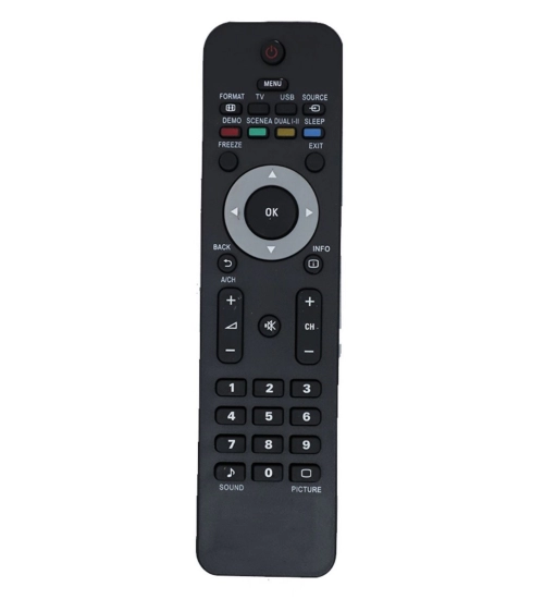 LCD_LED Remote No. URC 33, Compatible With PHILIPS LCD_LED TV Remote Control _Old Remote Functions Must Be Exactly Same (Color:Multi)