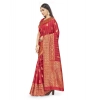Women's Banarasi Silk Saree With Blouse (Peach, 5-6Mtrs) Women's Banarasi Silk Saree With Blouse (Peach, 5-6Mtrs)