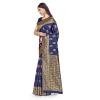Women's Banarasi Silk Saree With Blouse (Navy Blue, 5-6Mtrs) Women's Banarasi Silk Saree With Blouse (Navy Blue, 5-6Mtrs)