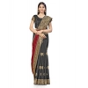 Women's Banarasi Silk Saree With Blouse (Black, Red, 5-6Mtrs) Women's Banarasi Silk Saree With Blouse (Black, Red, 5-6Mtrs)