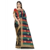 Women's Banarasi Silk Saree With Blouse (Black, 5-6Mtrs) Women's Banarasi Silk Saree With Blouse (Black, 5-6Mtrs)