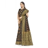 Women's Banarasi Silk Saree With Blouse (Black, 5-6Mtrs) Women's Banarasi Silk Saree With Blouse (Black, 5-6Mtrs)