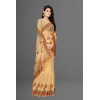 Women's Net Saree With Blouse (Chiku, 5-6Mtrs) Women's Net Saree With Blouse (Chiku, 5-6Mtrs)