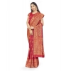 Women's Banarasi Silk Saree With Blouse (Peach, 5-6Mtrs) Women's Banarasi Silk Saree With Blouse (Peach, 5-6Mtrs)