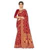 Women's Banarasi Silk Saree With Blouse (Maroon, 5-6Mtrs) Women's Banarasi Silk Saree With Blouse (Maroon, 5-6Mtrs)