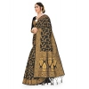 Women's Banarasi Silk Saree With Blouse (Black, 5-6Mtrs) Women's Banarasi Silk Saree With Blouse (Black, 5-6Mtrs)