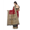 Women's Banarasi Silk Saree With Blouse (Black, Red, 5-6Mtrs) Women's Banarasi Silk Saree With Blouse (Black, Red, 5-6Mtrs)