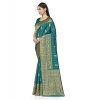 Women's Banarasi Silk Saree With Blouse (Peach, 5-6Mtrs) Women's Banarasi Silk Saree With Blouse (Peach, 5-6Mtrs)