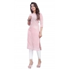 Dropship Women's Cotton Straight Kurti (Pink)