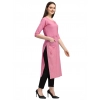 Dropship Women's Cotton Straight Kurti (Pink)