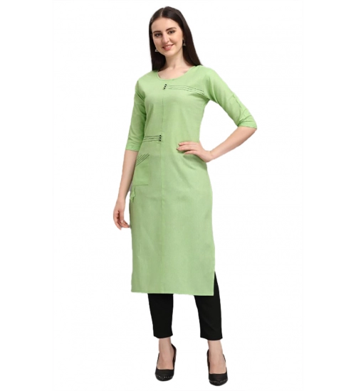 Women's Cotton Straight Kurti (Pista)