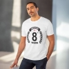 Men's PC Cotton 8th Anniversary Printed T Shirt (Color: White, Thread Count: 180GSM) Men's PC Cotton 8th Anniversary Printed T Shirt (Color: White, Thread Count: 180GSM)