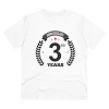 Men's PC Cotton 3rd Anniversary Printed T Shirt (Color: White, Thread Count: 180GSM) Men's PC Cotton 3rd Anniversary Printed T Shirt (Color: White, Thread Count: 180GSM)