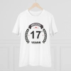 Men's PC Cotton 17th Anniversary Printed T Shirt (Color: White, Thread Count: 180GSM)