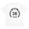 Men's PC Cotton 36th Anniversary Printed T Shirt (Color: White, Thread Count: 180GSM) Men's PC Cotton 36th Anniversary Printed T Shirt (Color: White, Thread Count: 180GSM)