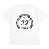 Men's PC Cotton 32nd Anniversary Printed T Shirt (Color: White, Thread Count: 180GSM) Men's PC Cotton 32nd Anniversary Printed T Shirt (Color: White, Thread Count: 180GSM)