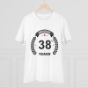 Men's PC Cotton 38th Anniversary Printed T Shirt (Color: White, Thread Count: 180GSM) Men's PC Cotton 38th Anniversary Printed T Shirt (Color: White, Thread Count: 180GSM)