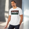 Men's PC Cotton India Printed T Shirt (Color: White, Thread Count: 180GSM) Men's PC Cotton India Printed T Shirt (Color: White, Thread Count: 180GSM)