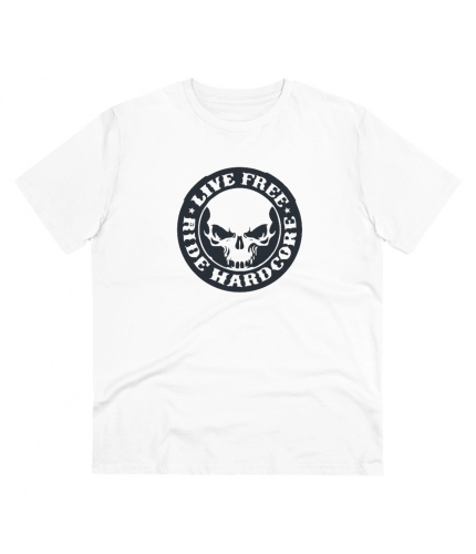 Men's PC Cotton Bike Ride Design Printed T Shirt (Color: White, Thread Count: 180GSM)