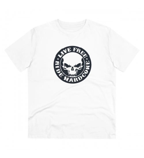 Men's PC Cotton Bike Ride Design Printed T Shirt (Color: White, Thread Count: 180GSM)