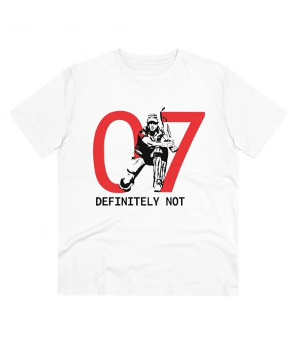 Men's PC Cotton Cricket Design Printed T Shirt (Color: White, Thread Count: 180GSM)