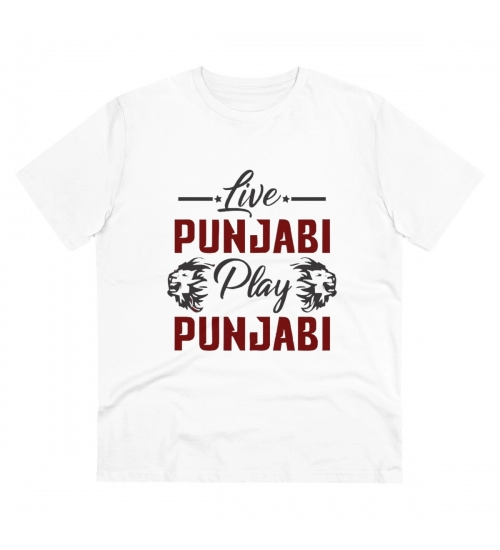 Men's PC Cotton Cricket Design Printed T Shirt (Color: White, Thread Count: 180GSM)