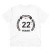 Men's PC Cotton 22nd Anniversary Printed T Shirt (Color: White, Thread Count: 180GSM) Men's PC Cotton 22nd Anniversary Printed T Shirt (Color: White, Thread Count: 180GSM)