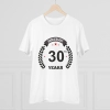 Men's PC Cotton 30th Anniversary Printed T Shirt (Color: White, Thread Count: 180GSM) Men's PC Cotton 30th Anniversary Printed T Shirt (Color: White, Thread Count: 180GSM)