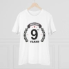 Men's PC Cotton 9th Anniversary Printed T Shirt (Color: White, Thread Count: 180GSM) Men's PC Cotton 9th Anniversary Printed T Shirt (Color: White, Thread Count: 180GSM)