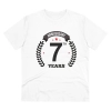 Men's PC Cotton 7th Anniversary Printed T Shirt (Color: White, Thread Count: 180GSM) Men's PC Cotton 7th Anniversary Printed T Shirt (Color: White, Thread Count: 180GSM)