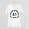 Men's PC Cotton 49th Anniversary Printed T Shirt (Color: White, Thread Count: 180GSM) Men's PC Cotton 49th Anniversary Printed T Shirt (Color: White, Thread Count: 180GSM)